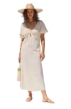 Gottex Beach Life Terra Puff Sleeve Midi Dress Cover-up In White