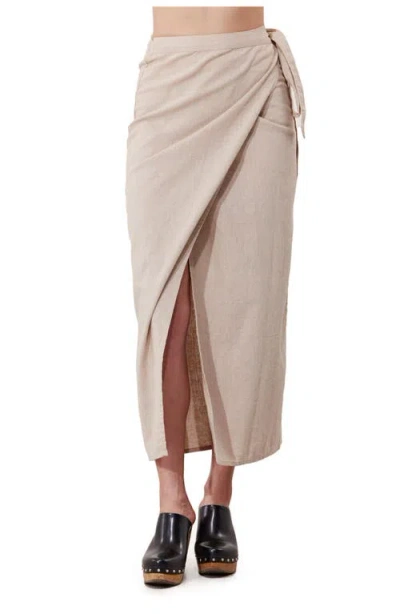 Gottex Beach Life Terra Sarong Style Wrap Skirt Cover-up In Gray