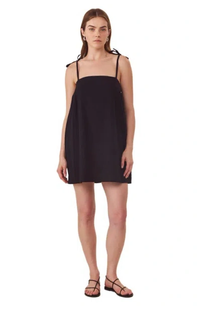 Gottex Beach Life Terra Square Neck Mini Dress Cover-up In Black