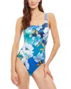 Gottex Bella Rosa Square Neck One Piece In Multi