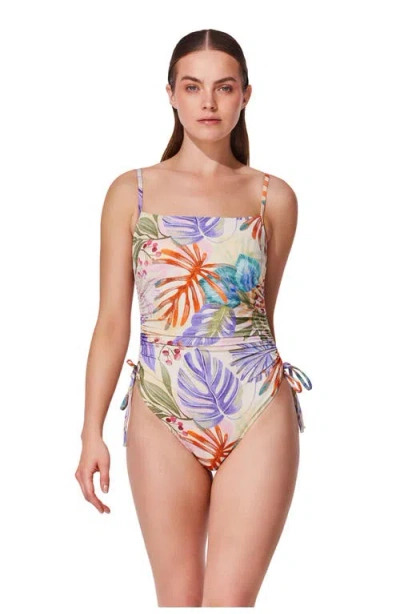 Gottex Cherry Blossom C-cup Square Neck One Piece In Multi