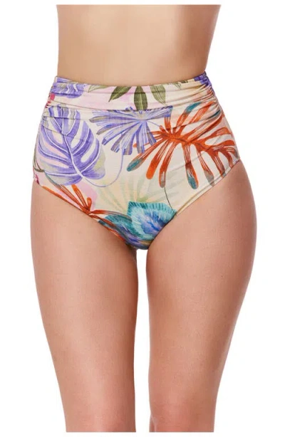 Gottex Cherry Blossom Shirred High Waist Swim Bottom In Multi