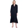 Gottex Day Dreamer Button Down Maxi Long Dress In Black
