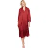 Gottex Day Dreamer Button Down Maxi Long Dress In Spice