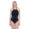 Gottex Day Dreamer High Neck Halter One Piece In Black