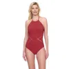 Gottex Day Dreamer High Neck Halter One Piece In Red