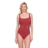 Gottex Day Dreamer Square Neck One Piece In Red