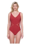 Gottex Day Dreamer V-neck One Piece In Spice