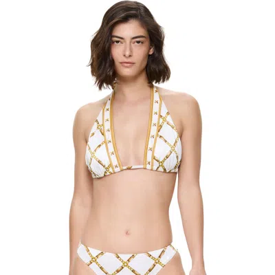 Gottex Deco Riviera Triangle Bikini Top Swimsuit In Multi