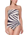 Gottex Desert Queen Bandeau One Piece Swimsuit In Gold