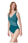 Gottex Embrace V-neck Surplice One Piece In Green