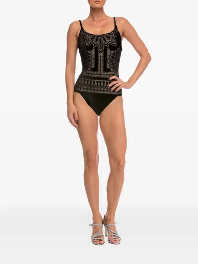Gottex Embroidered Swimsuit In Black