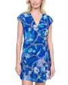 Gottex Memories Of Capri Short Surplice Wrap Dress With Tie
