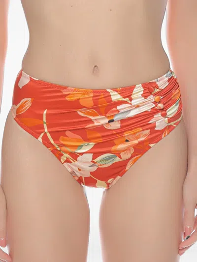 Gottex Floral-print Button-detail Bikini Bottoms In Multi