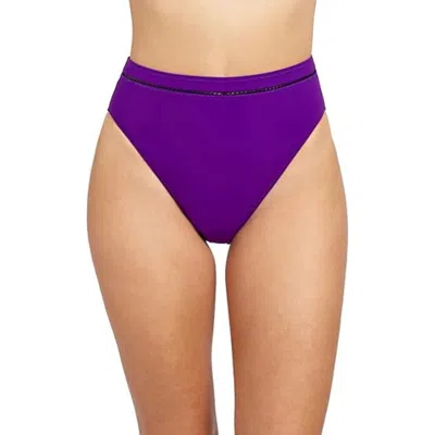 Gottex Free Sport Bikini Bottom Women's Purple High-waisted Swimwear Dsgl612