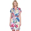 Gottex Garden Dream Button-down Shirt Dress Cover-up In Off White Multi