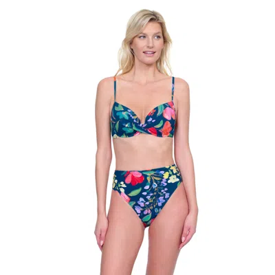 Gottex Garden Dream C-cup Molded Bikini Bra In Blue
