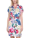 Gottex Garden Dream Button-down Shirt Dress Cover-up In White