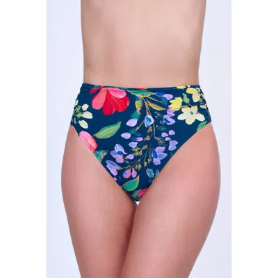 Gottex Garden Dream High Waist Swim Bottom In Blue