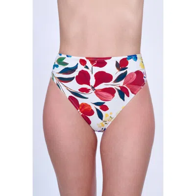 Gottex Garden Dream High Waist Swim Bottom In White