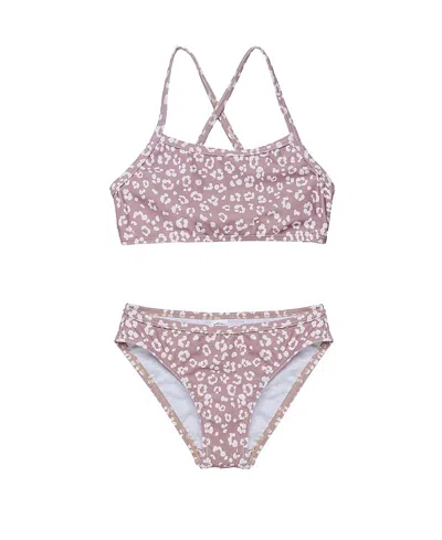 Gottex Girls' Leopard Love Criss Cross Strap Swim Set - Little Kid, Big Kid In Animal Print
