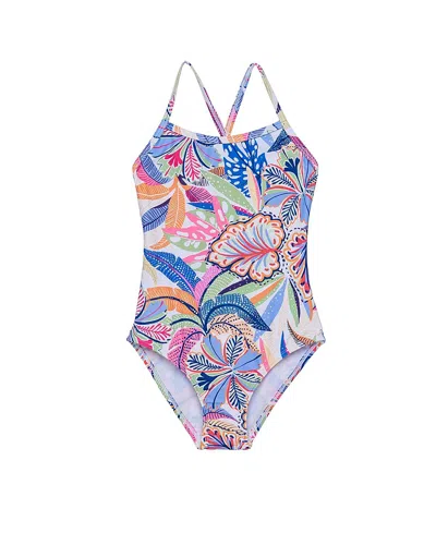 Gottex Kids Tropic Fun Criss Cross Back One Piece In Multi