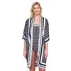 Gottex Golden Chic Flutter Sleeve Robe With Tie In Black
