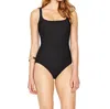 Gottex High Back One Piece Swimsuit In Got Essence Black In Black