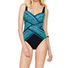 Gottex High Back One Piece Swimsuit In Got Snake Charmer In Multi