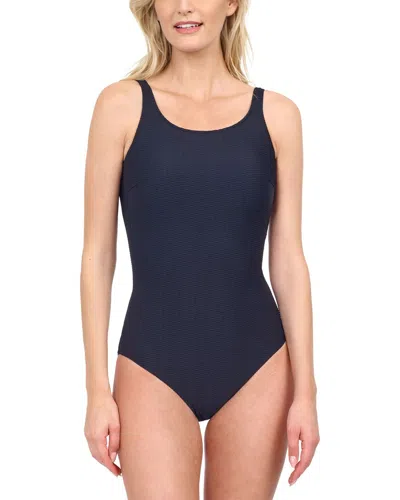 Gottex High Neck One-piece In Blue