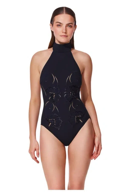 Gottex Hokkaido Mock Neck One Piece In Black