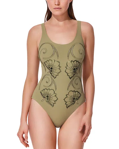 Gottex Hokkaido Scoop Neck One Piece Swimsuit In Green
