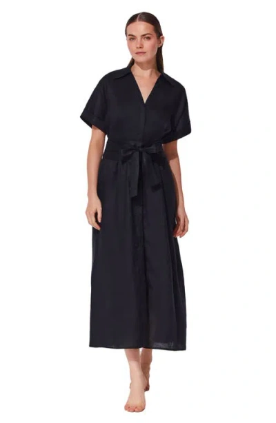 Gottex Hokkaido Shirt Dress Cover-up In Black