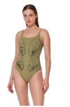 Gottex Hokkaido Underwire Scoop Neck One Piece In Green