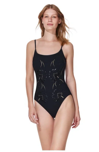 Gottex Hokkaido Underwire Scoop Neck One Piece In Black