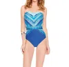 Gottex Jasmine Bandeau One Piece Swimsuit In Blue In Blue