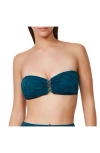 Gottex Jolene Textured Bandeau Bikini Top In Blue