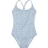 Gottex Kids Ditsy Dream Textured Criss Cross Tie Back One Piece