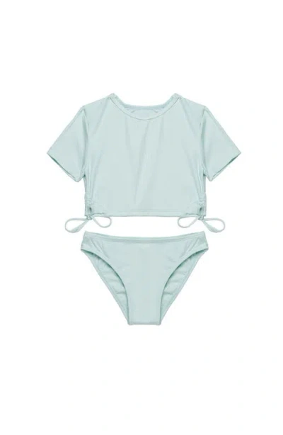 Gottex Kids Freya Rib Short Sleeve Side Tie Swim Set In Multi