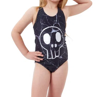 Gottex Kids Girls Sporty One Piece Swimsuit In Skull In Multi