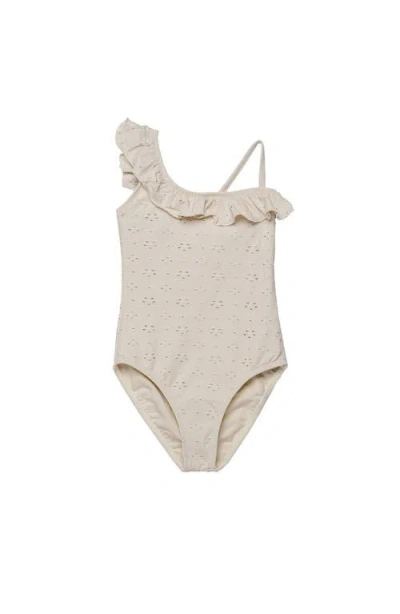 Gottex Kids Little Lace Ruffle Asymmetrical One Piece In Blue