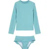 GOTTEX GOTTEX KIDS PALM PARTY TEXTURED LONG SLEEVE RASH GUARD SET