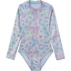 Gottex Kids Unicorn Squad Long Sleeve Zip Front One Piece