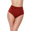 Gottex Mademoiselle High Waist Bikini Bottom In Red