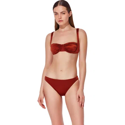 Gottex Mademoiselle Underwire Balconette Bikini Top In Brown
