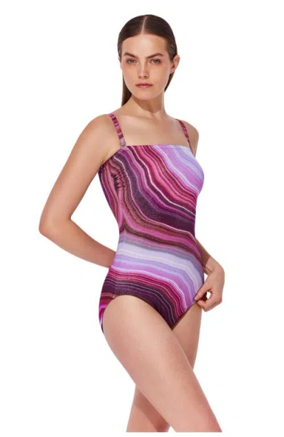 Gottex Marble Dream Bandeau One Piece In Pink