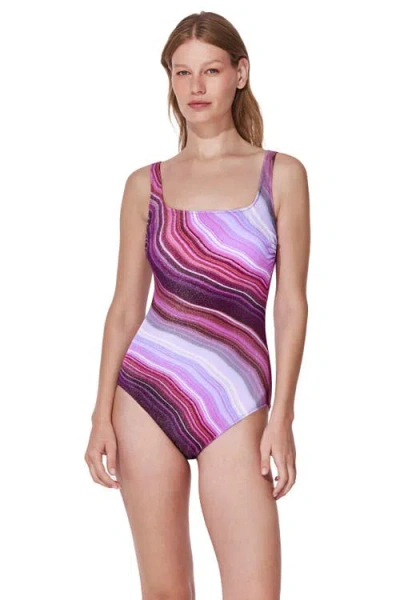 GOTTEX GOTTEX MARBLE DREAM SQUARE NECK ONE PIECE