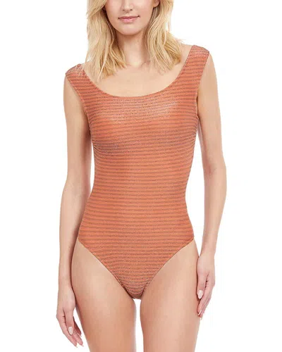 Gottex Martini- Off The Shoulder One-piece In Orange
