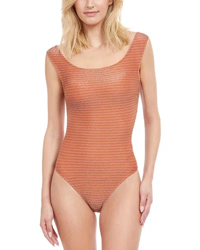 Gottex Martini- Off The Shoulder One-piece In Brown