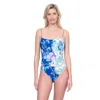 Gottex Memories Of Capri Round Neck One Piece With Gold Chain Straps In Multi